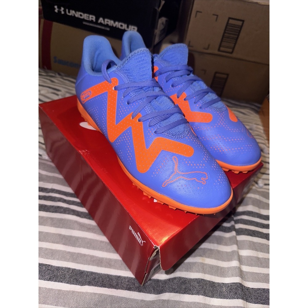 PUMA FUTURE Play TT‎ Junior Soccer Cleats size 5.5 Youth Blue/Orange